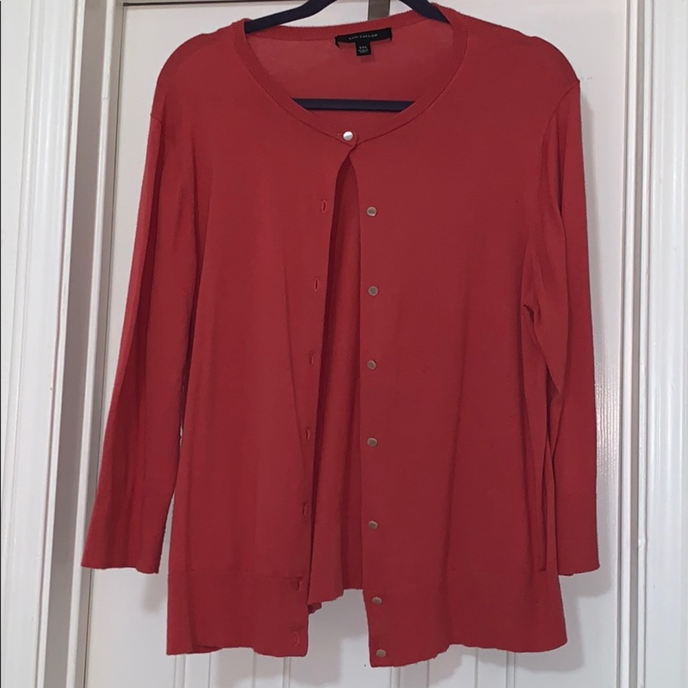 Ann Taylor XXL Pink Cardigan
